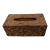 1970s Hand Carved Wooden Tissue Box Signed Nataly For Sale