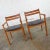 Scandinavian Modern Teak Pair of Armchairs With Brushed Charcoal Fabric Seat Cushions For Sale - Image 4 of 13