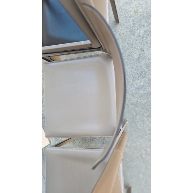 1990s Matteo Grassi Leather Chairs For Sale - Image 12 of 12