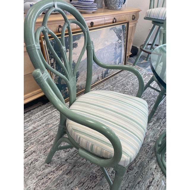 Set of 4 McGuire Coastal Chairs For Sale - Image 11 of 16