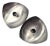Stelton Denmark Danish Modern Stainless Taper Candle Holder Pair 3.25" For Sale