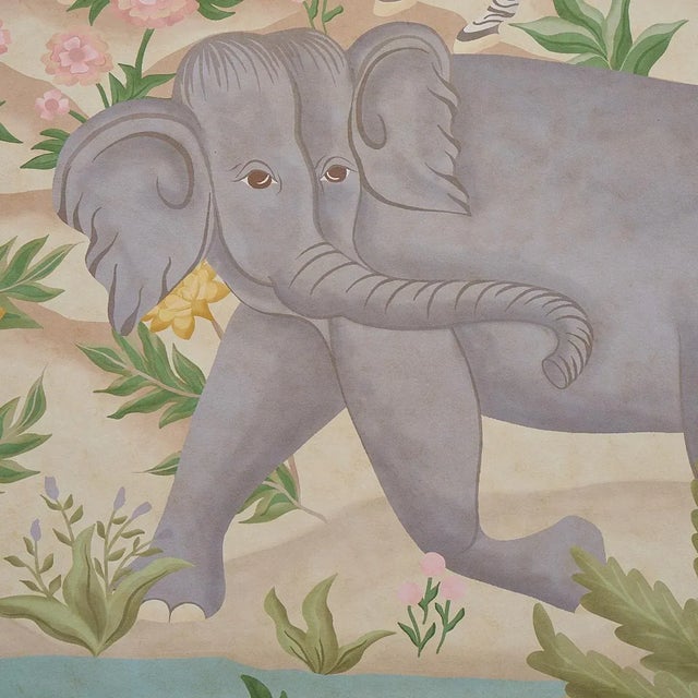 Not Yet Made - Made To Order Schumacher Finches Jungle Panel Set in Parchment - Set of 2 For Sale - Image 5 of 7