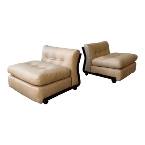 1970s Amanta Modular Lounge Chairs by Mario Bellini for B&b Italia - Set of 2
