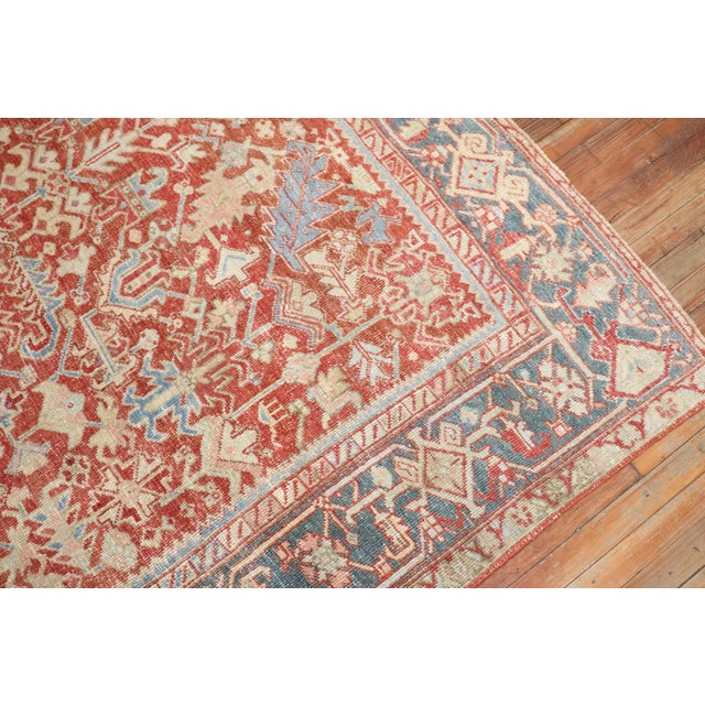Textile Antique Zabihi Collection Persian Heriz Room Size Rug - 7'6" x 10'3" For Sale - Image 7 of 12