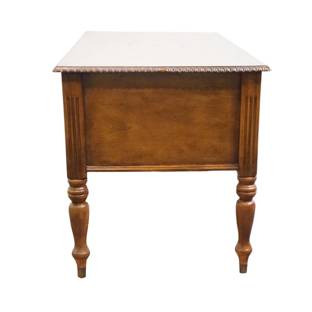 High End Contemporary Traditional 60" Computer Desk W. Sunburst Marquetry Top For Sale - Image 17 of 17