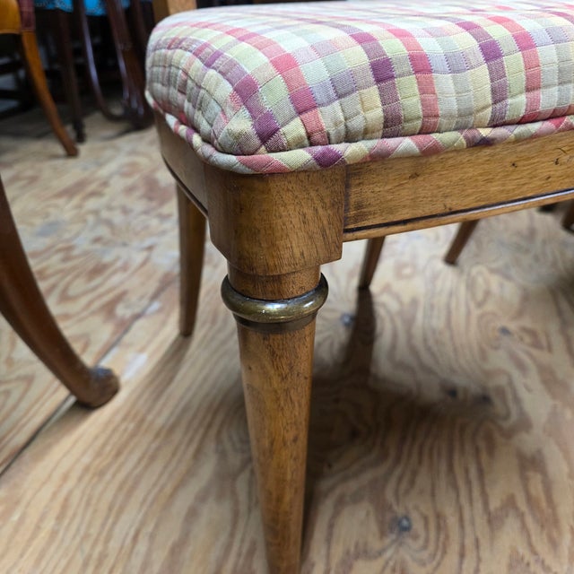 Pair of Late 19th Century Neoclassical Directoire-Style Walnut Side Chairs With Rosette Mounts For Sale - Image 4 of 8
