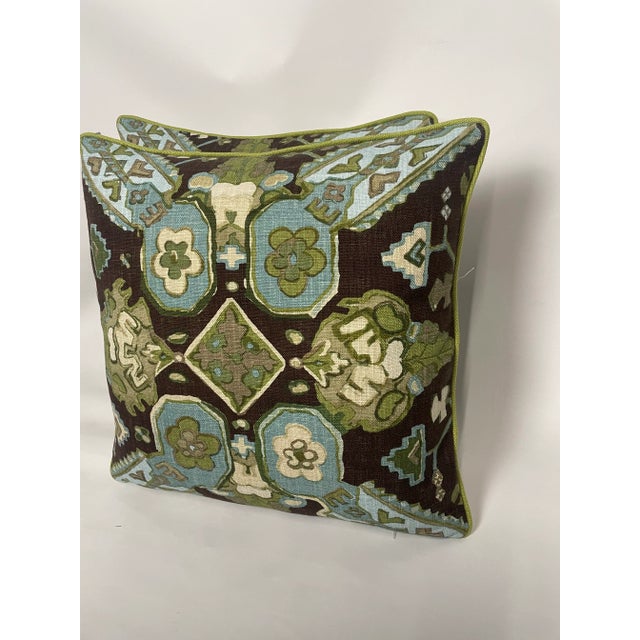 Thibaut Thibaut Persian Carpet Pillows - Pair For Sale - Image 4 of 11