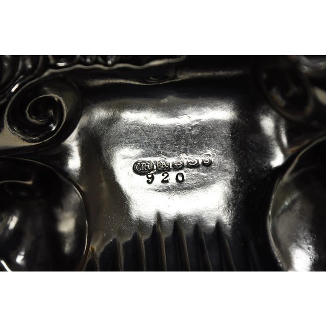 Antique English Victorian Silver Plated Triple Clam Shell Nautical Candy Dish For Sale - Image 15 of 16