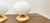 Gold Oval Brass & Glass Lamp For Sale - Image 8 of 12