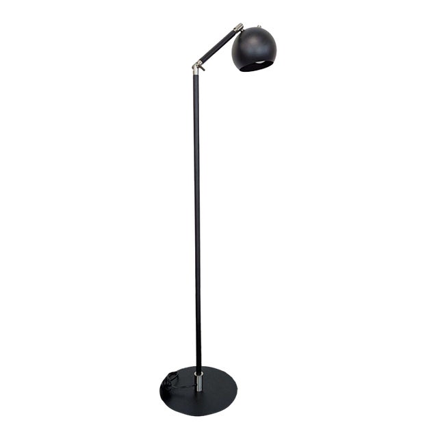Modern Room & Board Camber Modern Adjustable Floor Lamp - Black Metal For Sale