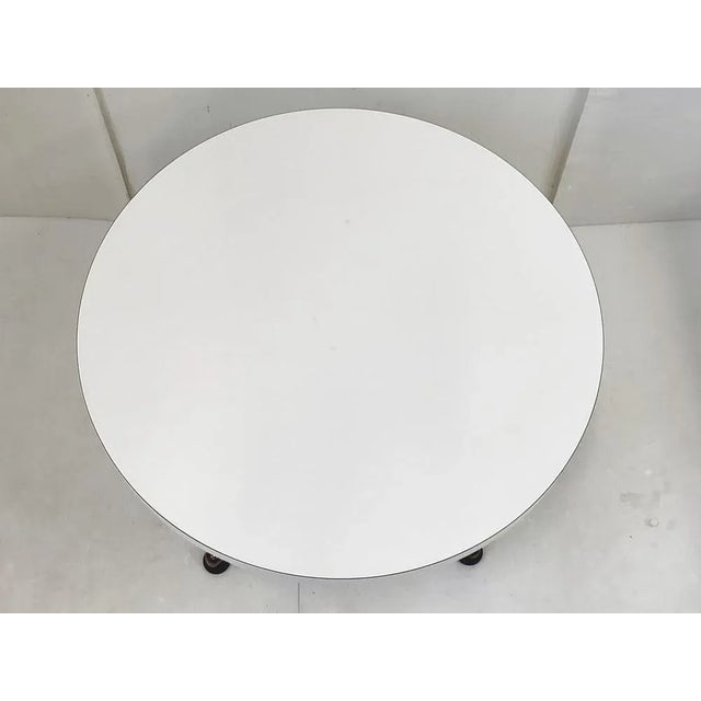 Vintage Side Table in White Formica, Aluminium & Chome-Plated Steel, 1960s For Sale - Image 6 of 9