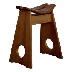 Pine Stool by Gilbert Marklund, Sweden, 1970s For Sale