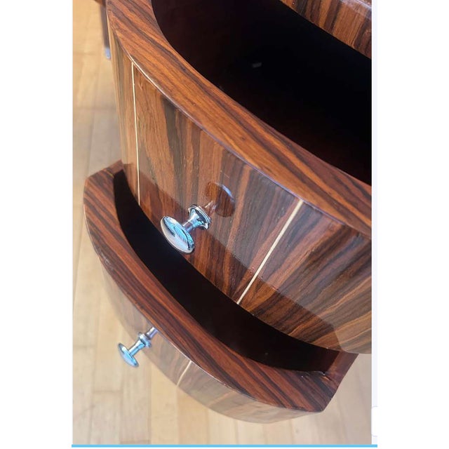 Brown Art Deco Style Desk in Walnut For Sale - Image 8 of 11