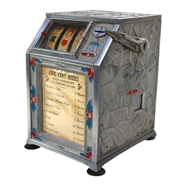 Early 20th Century Puritan Baby Bell Trade Simulator Slot Machine 20thC For Sale