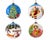 Hand-Painted Blown Glass Christmas Ornaments, Eastern Europe, 1950s, Set of 4 For Sale - Image 9 of 9