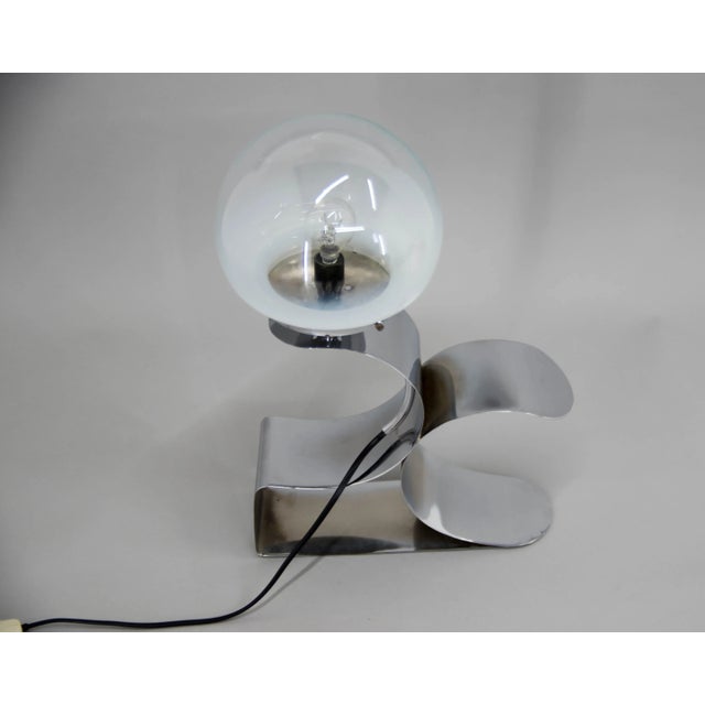 1980s Table Lamp with Murano Glass Shade, 1980s For Sale - Image 5 of 11