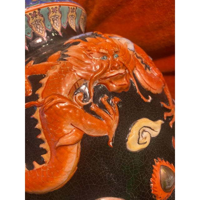 Black Qianlong Dynasty Style Vases For Sale - Image 8 of 12