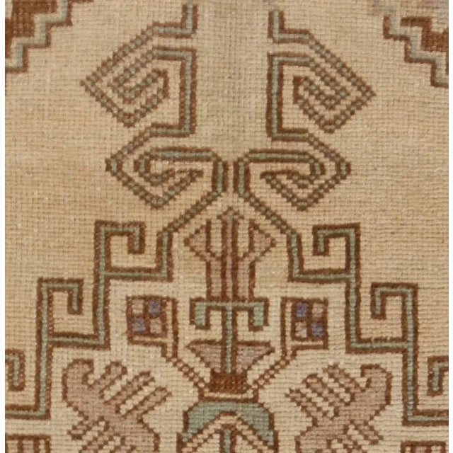 A vintage 1950 Turkish Yastik. Yastik's are small size rugs that are adaptations of traditional Turkish designs. Hand-...