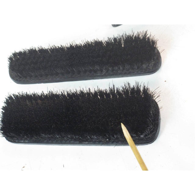 Art Deco Brush Horse Head Bronze Chromed Holder Lather & Real Hair Art Deco, 1935 For Sale - Image 3 of 12