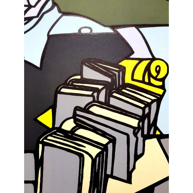 Wood Valerio Adami - Jacques Derrida - Original Signed Lithograph 2014 For Sale - Image 7 of 11