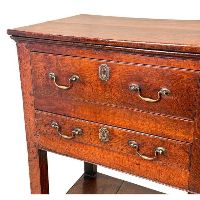 Georgian Oak Potboard Dresser Base, 1760 For Sale - Image 11 of 13