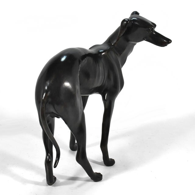 Bronze Whippet or Greyhound Dog Sculpture For Sale - Image 4 of 12