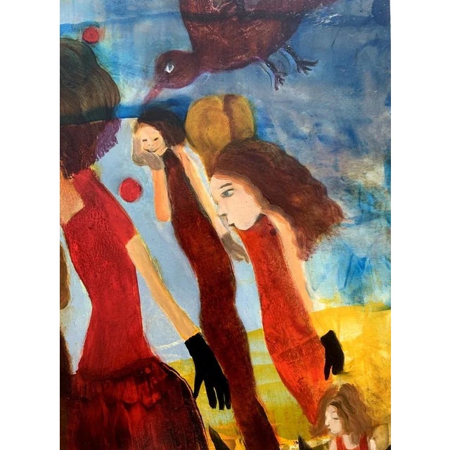 Monika Rossa, A Walk, Oil on Board For Sale - Image 4 of 5