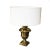 France table lamp with an hourglass-shaped structure and a rectangular base. The lampshade is made of an Off-white fabric....