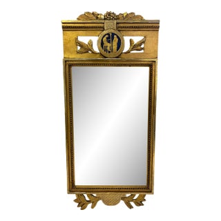 Late 18th Century Gustavian Gilt Swedish Mirror with Original Glass For Sale