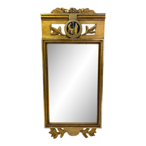 Late 18th Century Gustavian Gilt Swedish Mirror with Original Glass