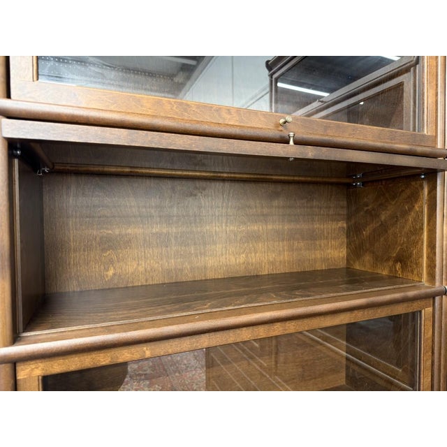 English Corner Bookcase in Burl Wood For Sale - Image 13 of 18