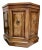 Heirloom by Weiman Burl Wood Octagonal Accent Cabinet With Brass Ring Pulls – Vintage North Carolina Craftsmanship For Sale