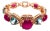 Bochic “Capri” Vintage Ruby, Sapphire & Blue Topaz - 18K Gold & Silver For Sale