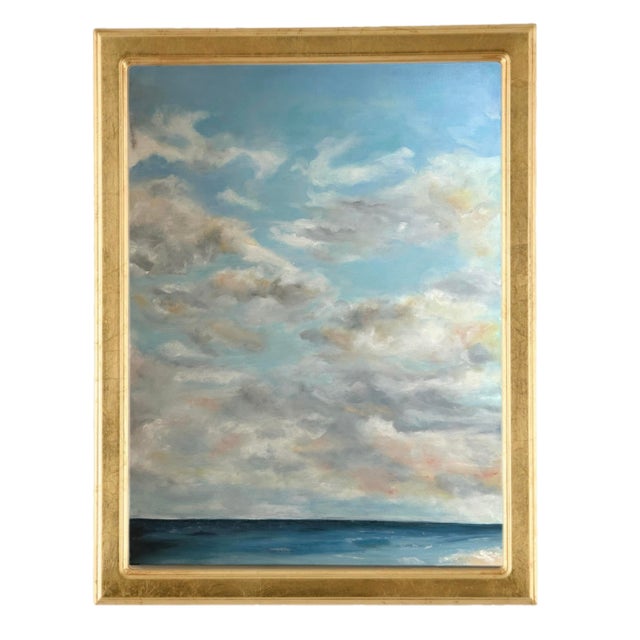 Traditional Elizabeth Berry Oil Painting of Clouds & Ocean For Sale - Image 3 of 4