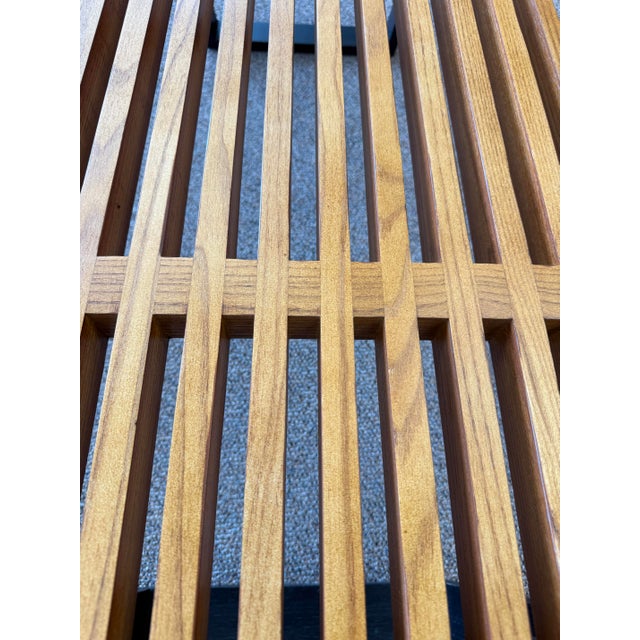 Wood Mid Century Modern Slat Bench / Coffee Table Designed Attributed to George Nelson for Herman Miller For Sale - Image 7 of 12