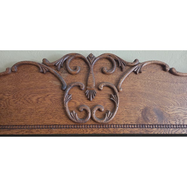 Early 20th Century Oak Dresser With Beveled Mirror For Sale - Image 4 of 11