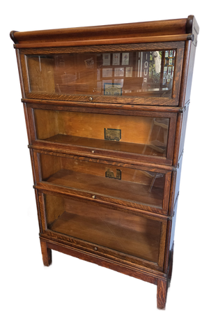 Antique Globe & Wernicke Lawyers Bookcase Barrister Bookcase Mission Tiger Oak