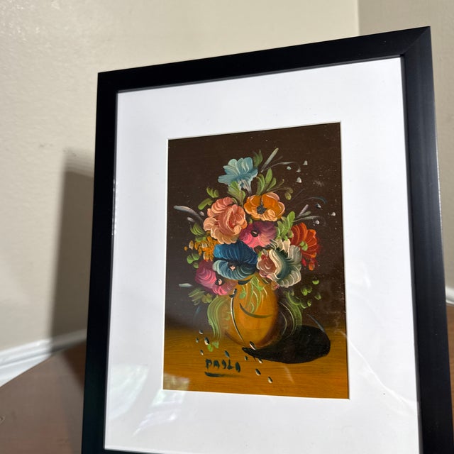 Vintage Floral Still Life Painting For Sale - Image 4 of 9