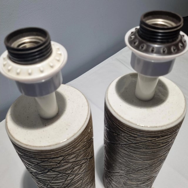 1960s Mid Century Modern Aage Rasmus Selsbo, Table Lamps, Ceramic - a Pair For Sale - Image 4 of 7