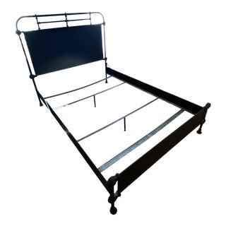 Restoration Hardware French Academie Iron Bed Frame For Sale
