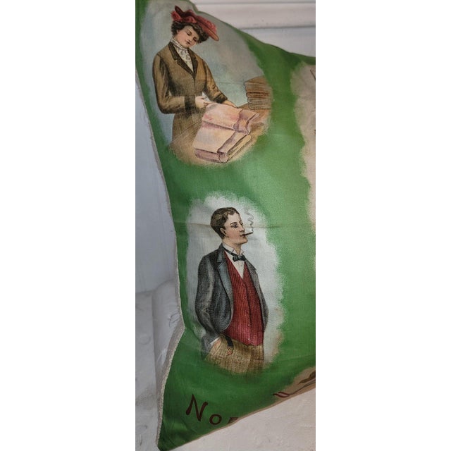 Early 20th Century Bandana Pillow "Nobody Works but Father For Sale - Image 5 of 6