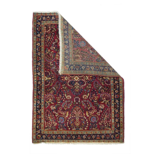 1920s Antique Sarouk Rug 3'4'' x 5'0'' For Sale - Image 5 of 12