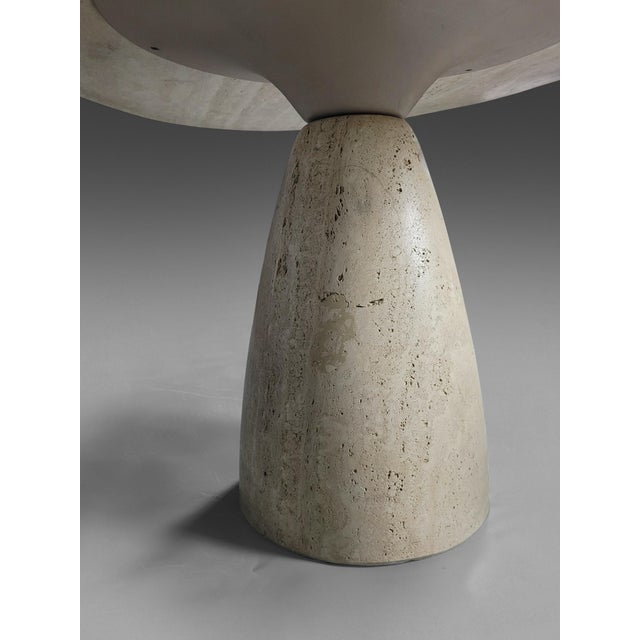 Mid-Century Modern Travertine Finale Oval Table by Peter Draenert, 1970s For Sale - Image 3 of 9