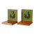 1930s Swedish Metal and Wooden Bookends For Sale