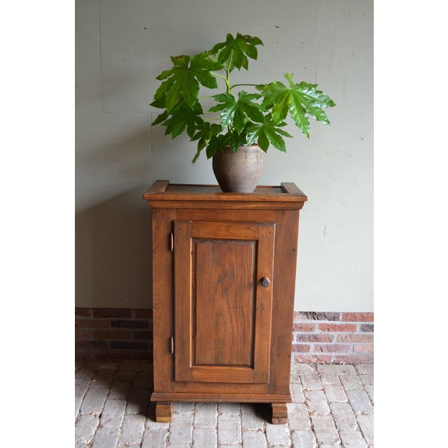 Antique Oak Wooden Spinde Cabinet For Sale - Image 9 of 10