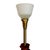 Mid-Century Modern Vintage 60s 70s Rembrandt Mid-Century Modern Red Brass Table Lamp With Diffuser Shade For Sale - Image 3 of 3