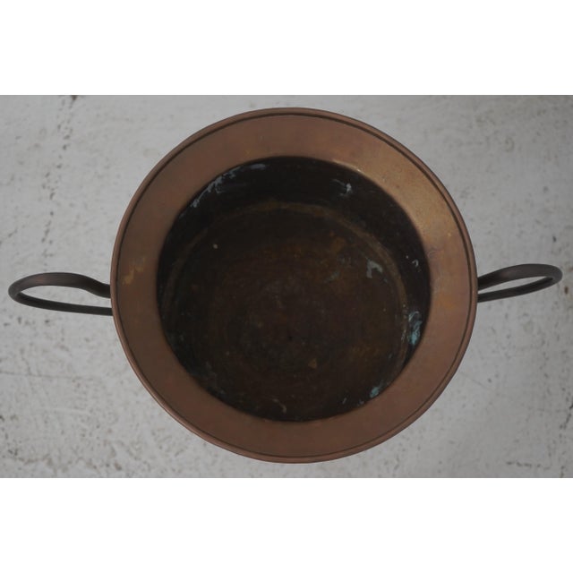 Mottahedeh Pair Mottahedeh 19th Century Brass Handled Urns For Sale - Image 4 of 13