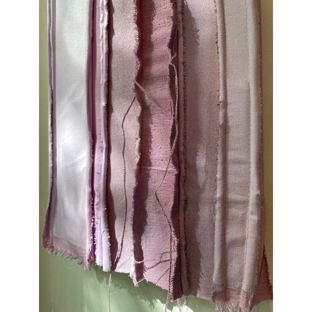 "Tandem 01" Salvaged Materials Lilac Colorfield Wall Sculpture For Sale - Image 10 of 11