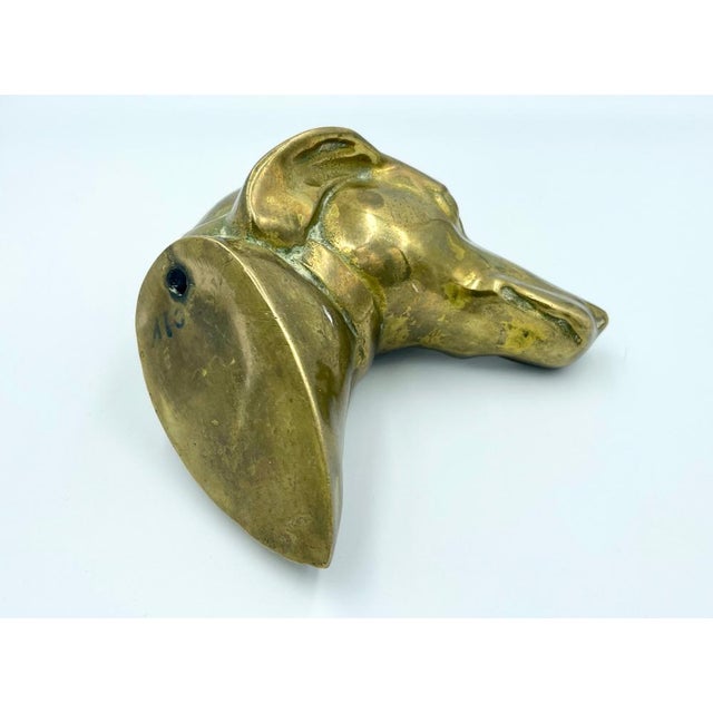 French Brass Greyhound Head, 1950s For Sale - Image 4 of 12