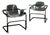 Cantilever Lounge Chairs in Acrylic, Leather and Steel by Paolo Tilche for Arform Brasil, 1970s, Set of 2 For Sale